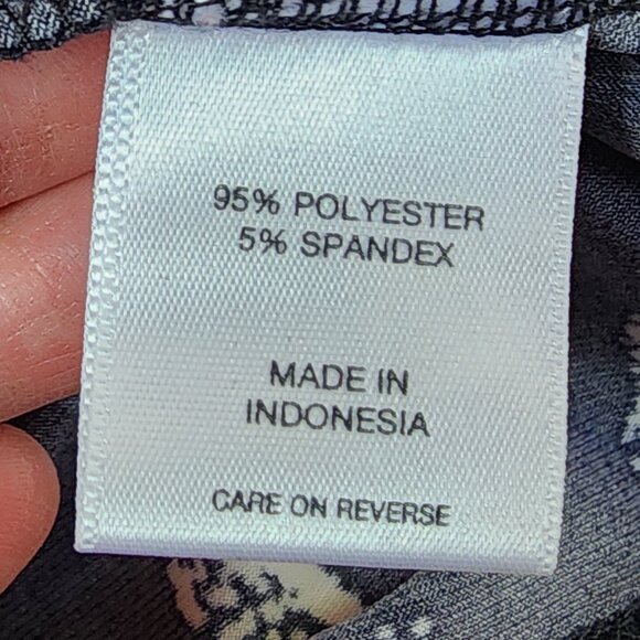 New York & Company Black/White Cap Sleeve Mock Neck Jersey Size XS - Picture 10 of 11